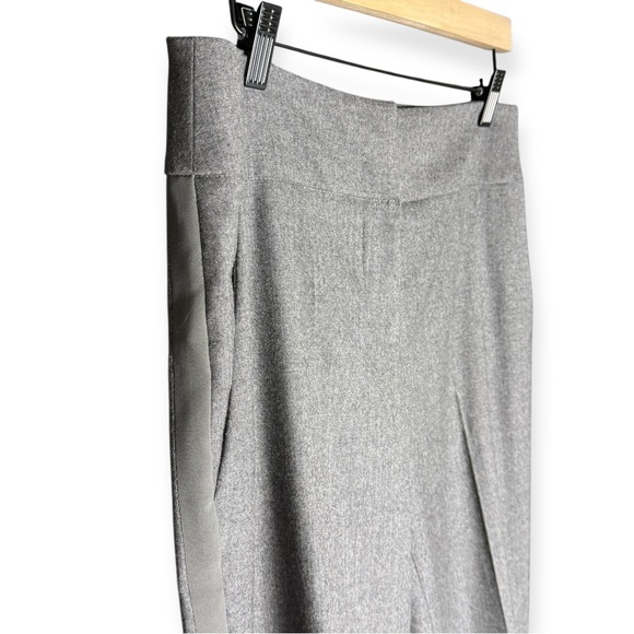 MaxMara Made in Italy Wool Blend Tapered Tuxedo Trousers, Pants, Grey, Wmn’s 10 - Picture 4 of 12